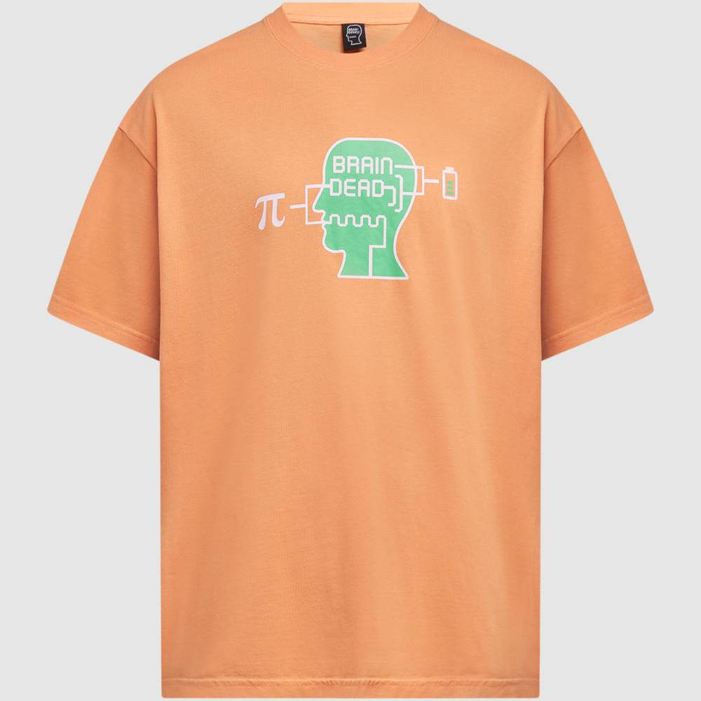 Brain Dead Low Battery T-Shirt Peach