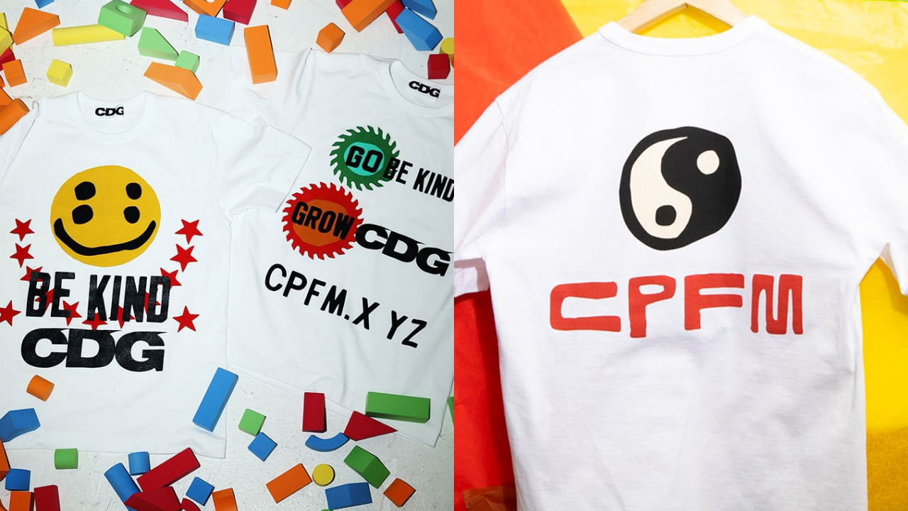 Tシャツ・カットソー Cactus Plant Flea Market x CDG Go Be Kind T-Shirt White Cactus Plant Flea Market x CDG Smiley Face Be Kind T-Shirt