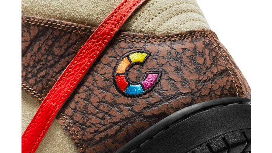 Color Skates x Nike SB Dunk High Kebab and Destroy Closeup
