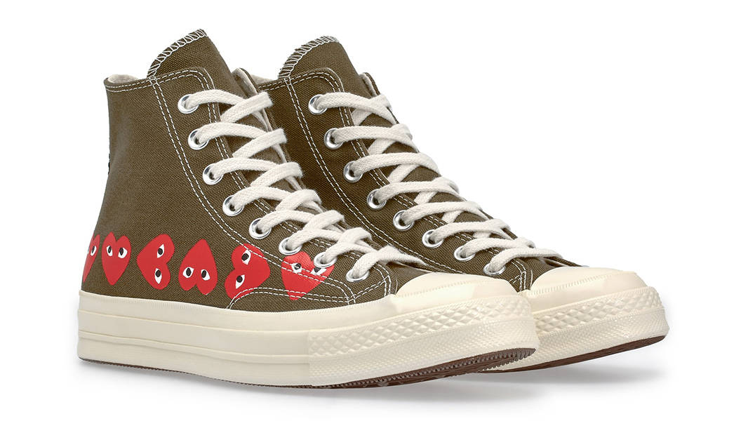 Comme des Garcons Play x Converse Chuck Taylor All Star 70 Hi Khaki Side