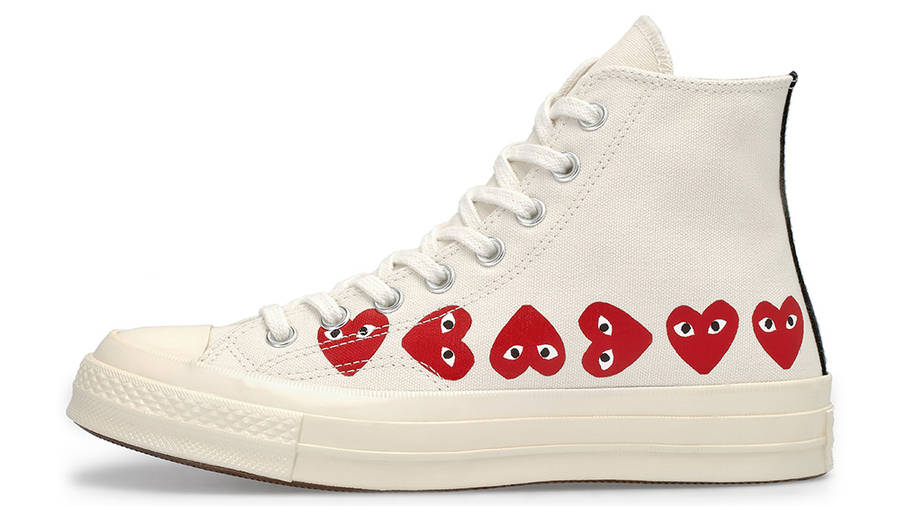 Comme des Garcons Play x Converse Chuck Taylor All Star 70 Hi Multi Heart White