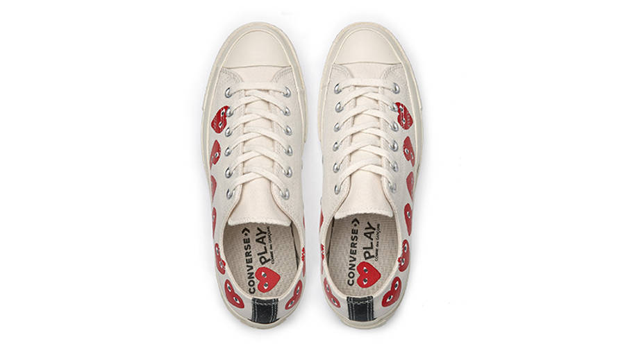 Comme des Garcons Play x Converse Chuck Taylor All Star 70 Low Multi Heart White Top