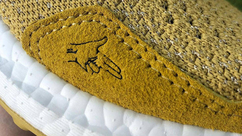 Extra Butter x Happy Gilmore x adidas Ultra Boost 1.0 Gold Jacket Detail 2