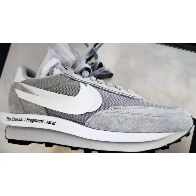 fragment design x sacai x Nike LDWaffle Grey White | Raffles