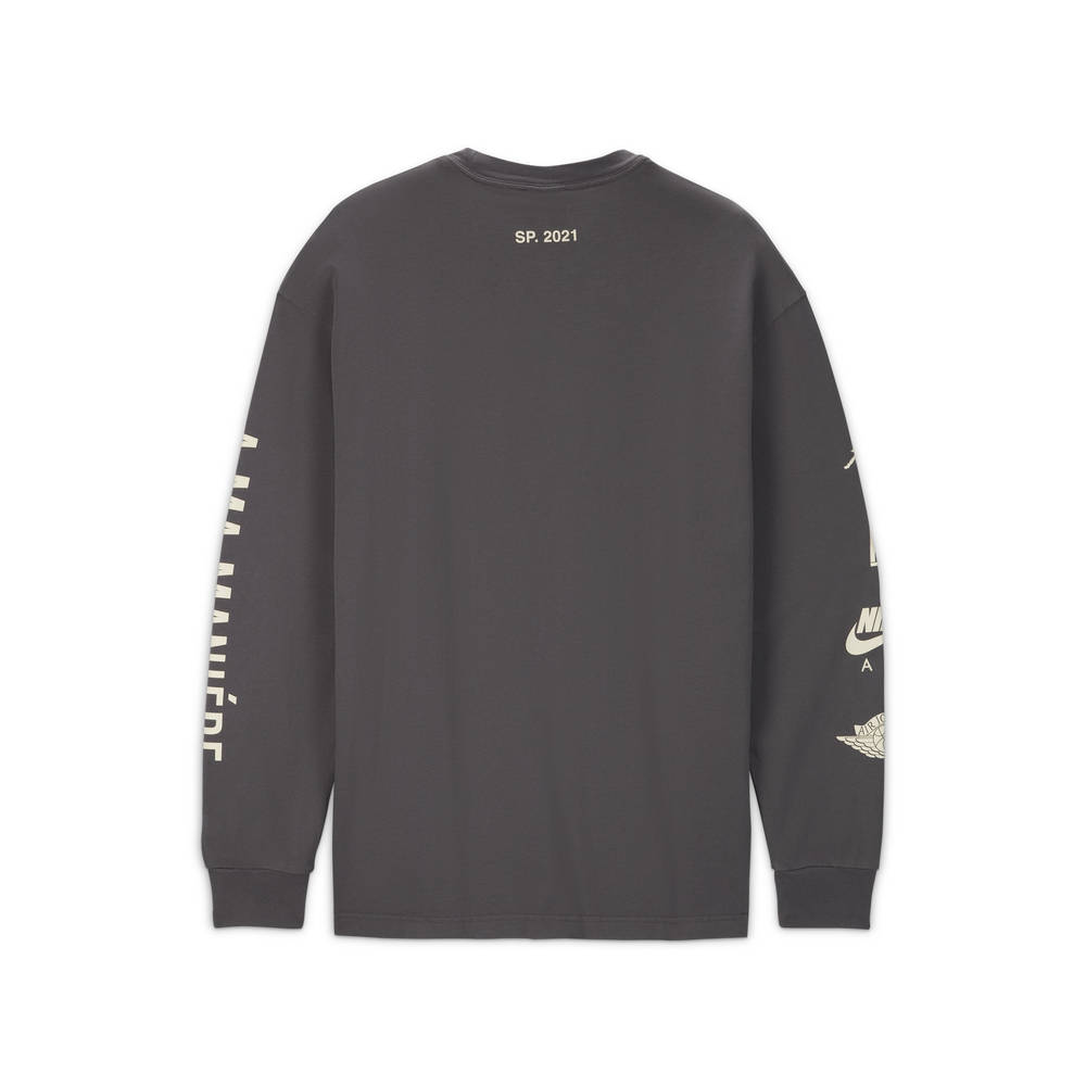 Jordan x A Ma Maniere Long Sleeve T-Shirt - Grey | The Sole Supplier