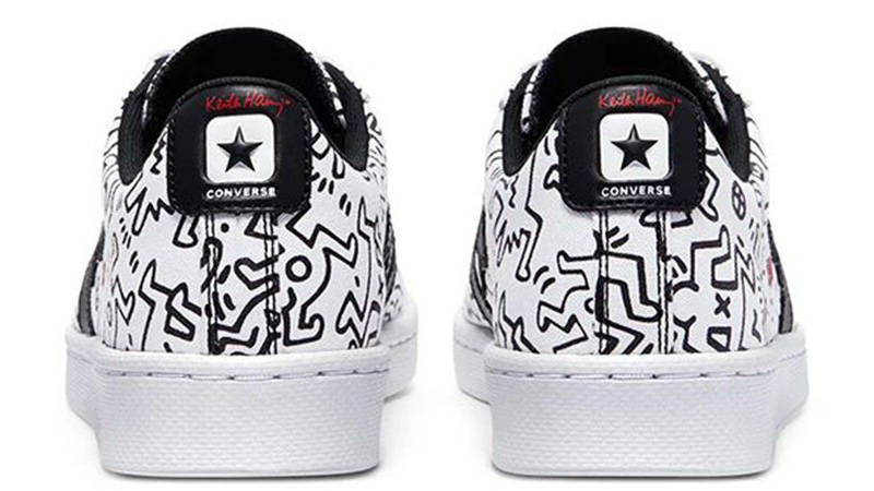 Keith Haring x Converse Pro Hi Egret Black 171857C back