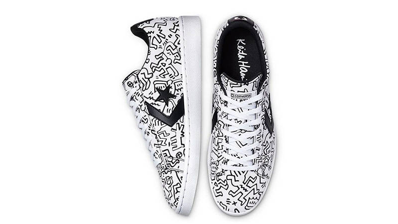 Keith Haring x Converse Pro Hi Egret Black 171857C middle