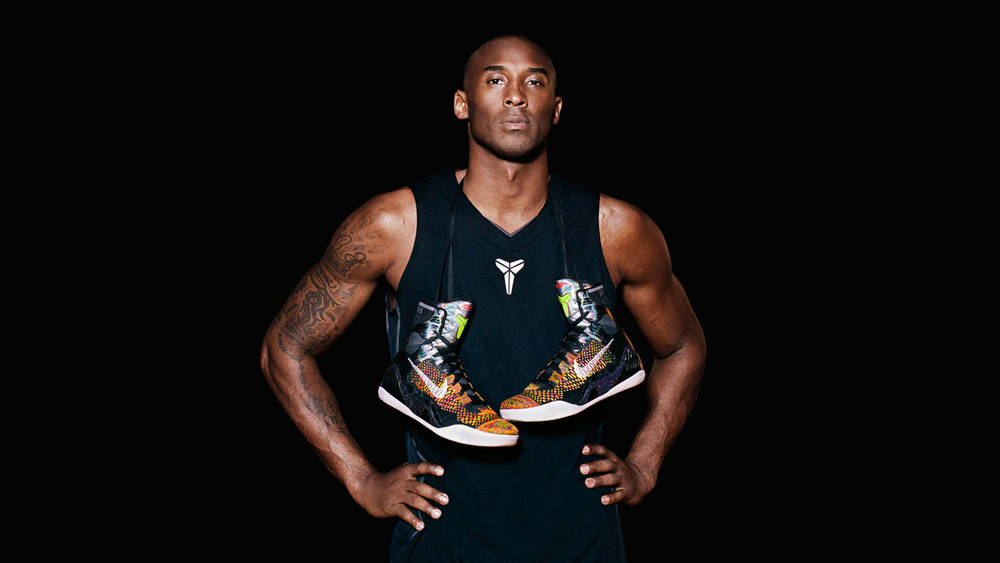 Image via Nike Kobe Bryant with sneakers