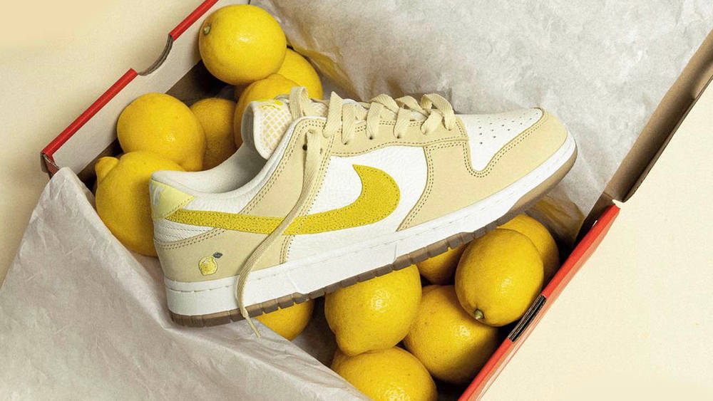 Image via 43einhalb Nike Dunk Low "Lemon Drop"