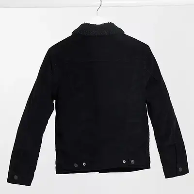 Levi's cord borg trucker jacket in clearance black
