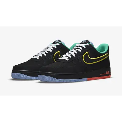 Nike Air Force 1 07 Low Black Yellow Green | Where To Buy | DM9051-001 ...