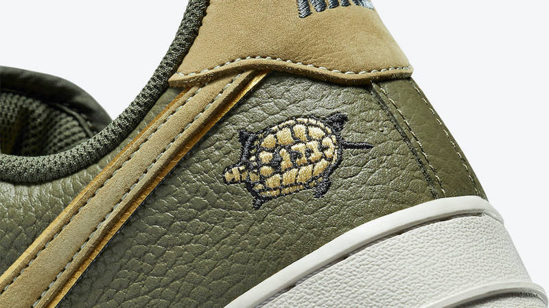 Nike Air Force 1 07 LX Tortoise Olive Cargo Closeup