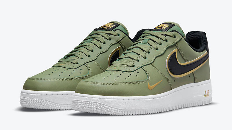 Nike Air Force 1 Green Gold Swoosh DA8481-300 front