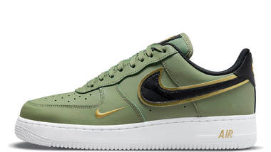 Nike Air Force 1 Green Gold Swoosh