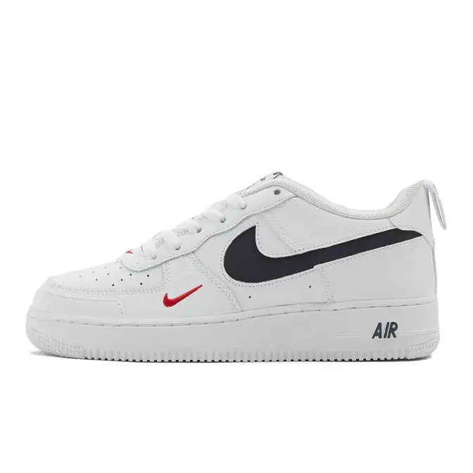 Nike Air Force 1 GS Mini Swoosh White Navy Red | Where To Buy | DM3211 ...