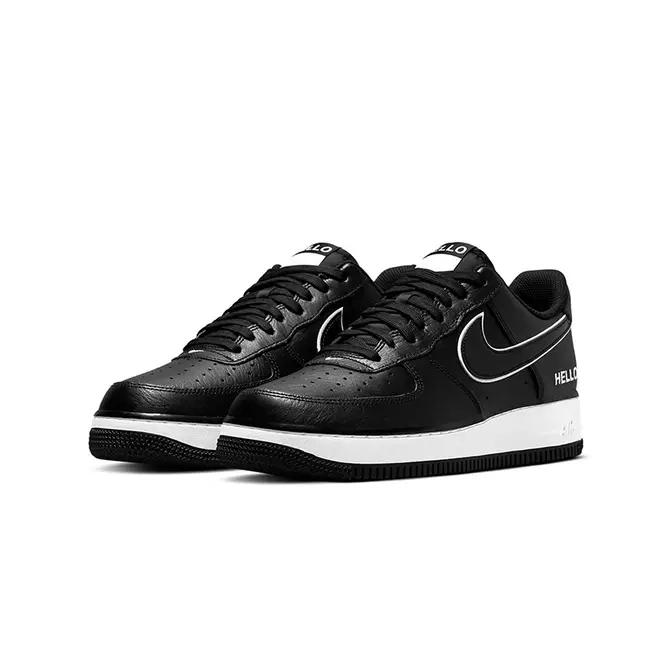 Nike air force hot sale black with white