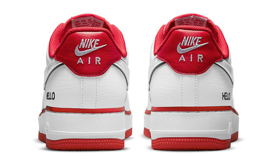 Nike Air Force 1 Hello White University Red | Where To Buy | CZ0327-100 ...
