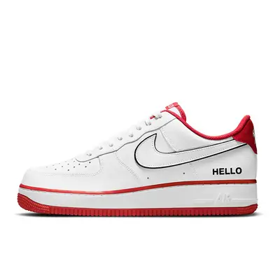 Nike Air Force 1 Hello White University Red | Where To Buy | CZ0327-100 ...