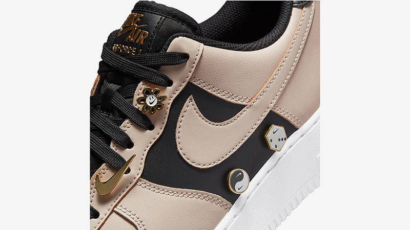 nike air force 1 low beige black gold