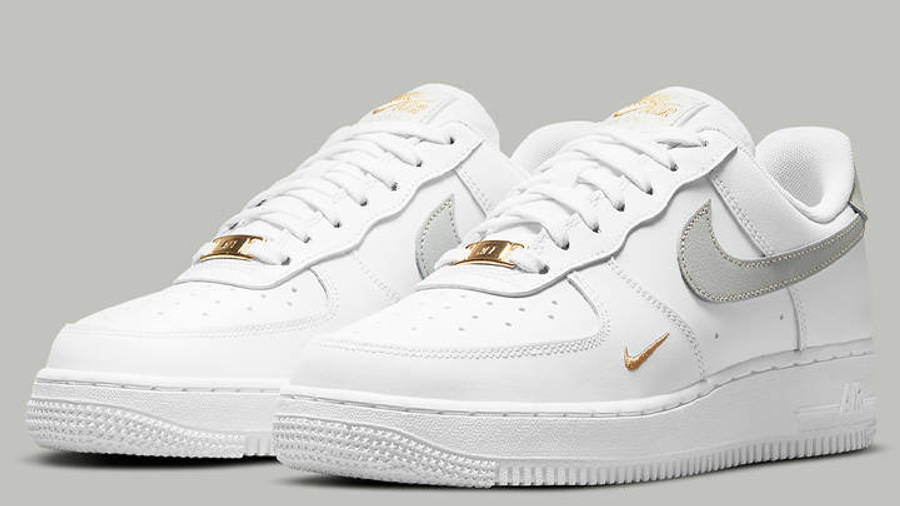 Nike Air Force 1 Mini Swoosh White Grey Gold | Where To Buy | CZ0270 ...