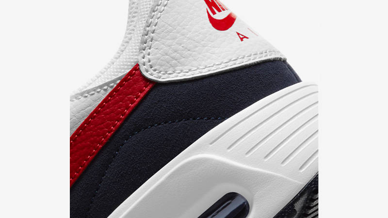 Nike Air Max SC White Obsidian Red Closeup