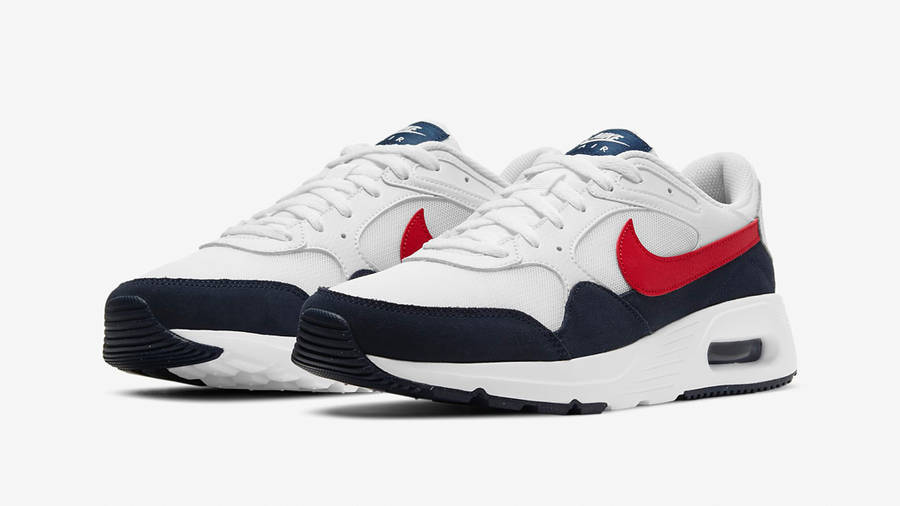 Nike Air Max SC White Obsidian Red Front