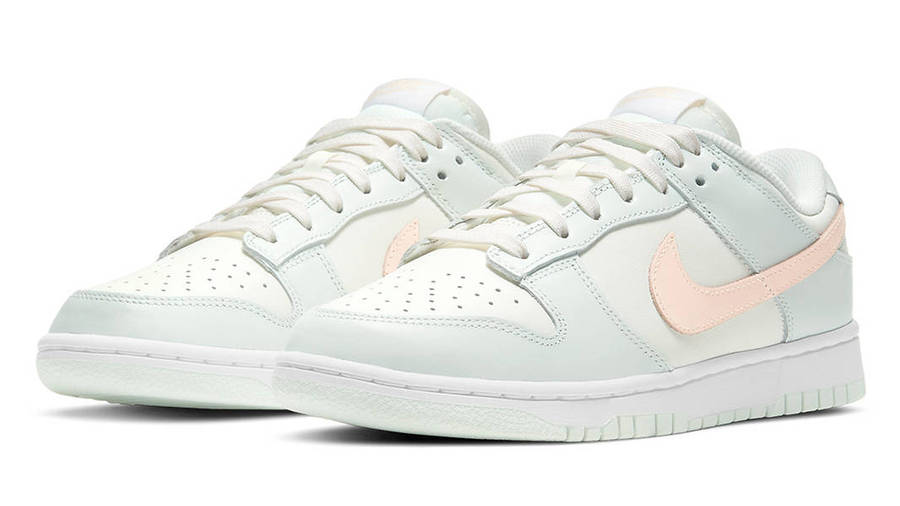 nike dunk low pastel green crimson