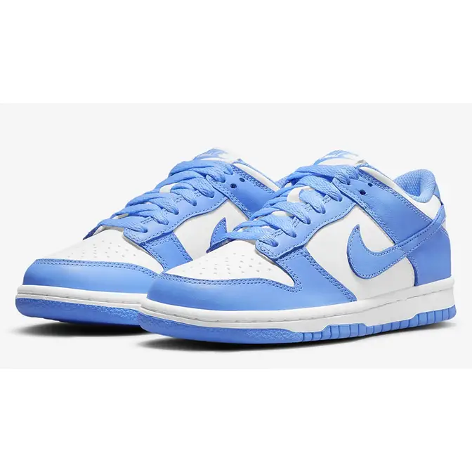 Nike Dunk Low GS White University Blue UNC | Where To Buy | CW1590-103 ...