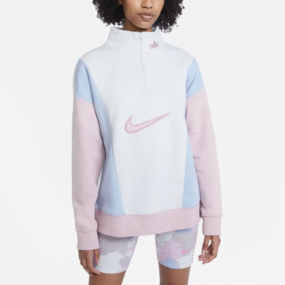 nike pastel half zip