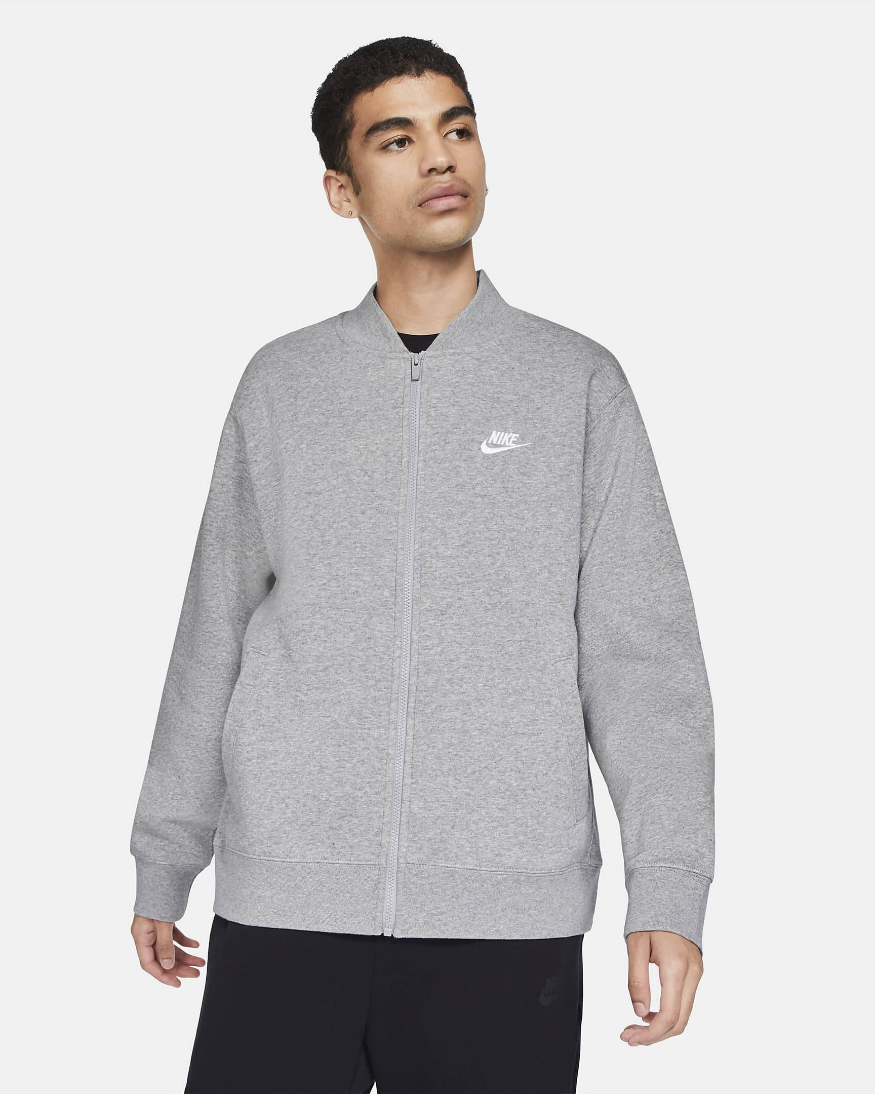 men's nike sportswear club fleece bomber jacket