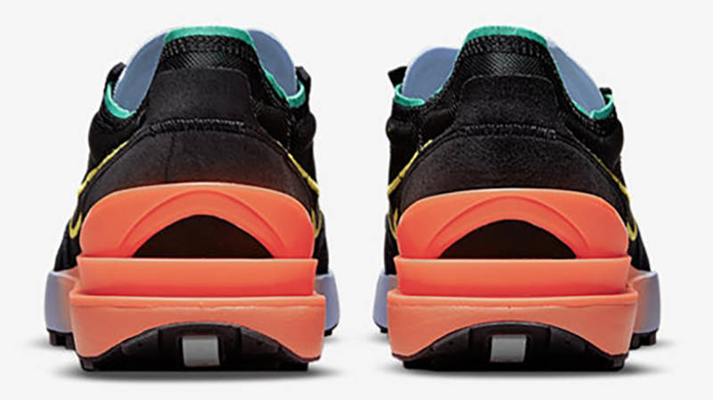 Nike Waffle One Black Yellow Blue DM9049-001 Back