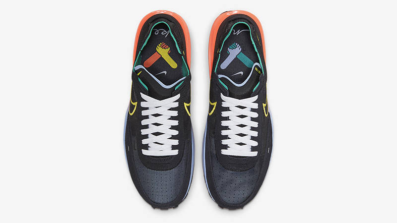 Nike Waffle One Black Yellow Blue DM9049-001 Top