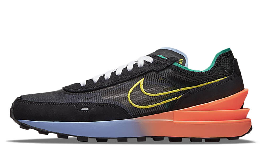 Nike Waffle One Black Yellow Blue