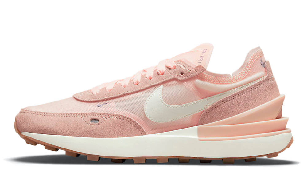 nike waffle one pink orange