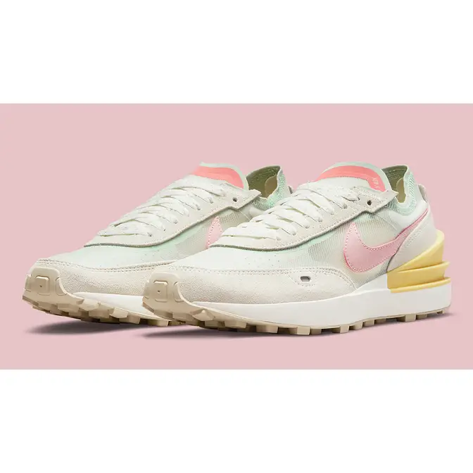 nike waffle one seafoam pink glaze