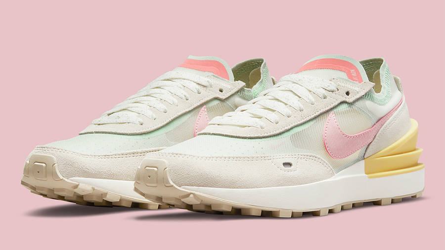 nike waffle one seafoam pink