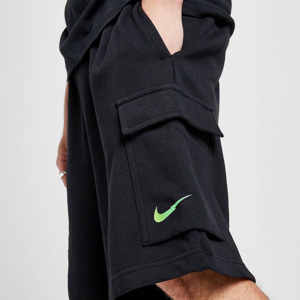 Nike Zig Zag Swoosh Cargo Shorts - Black | The Sole Supplier