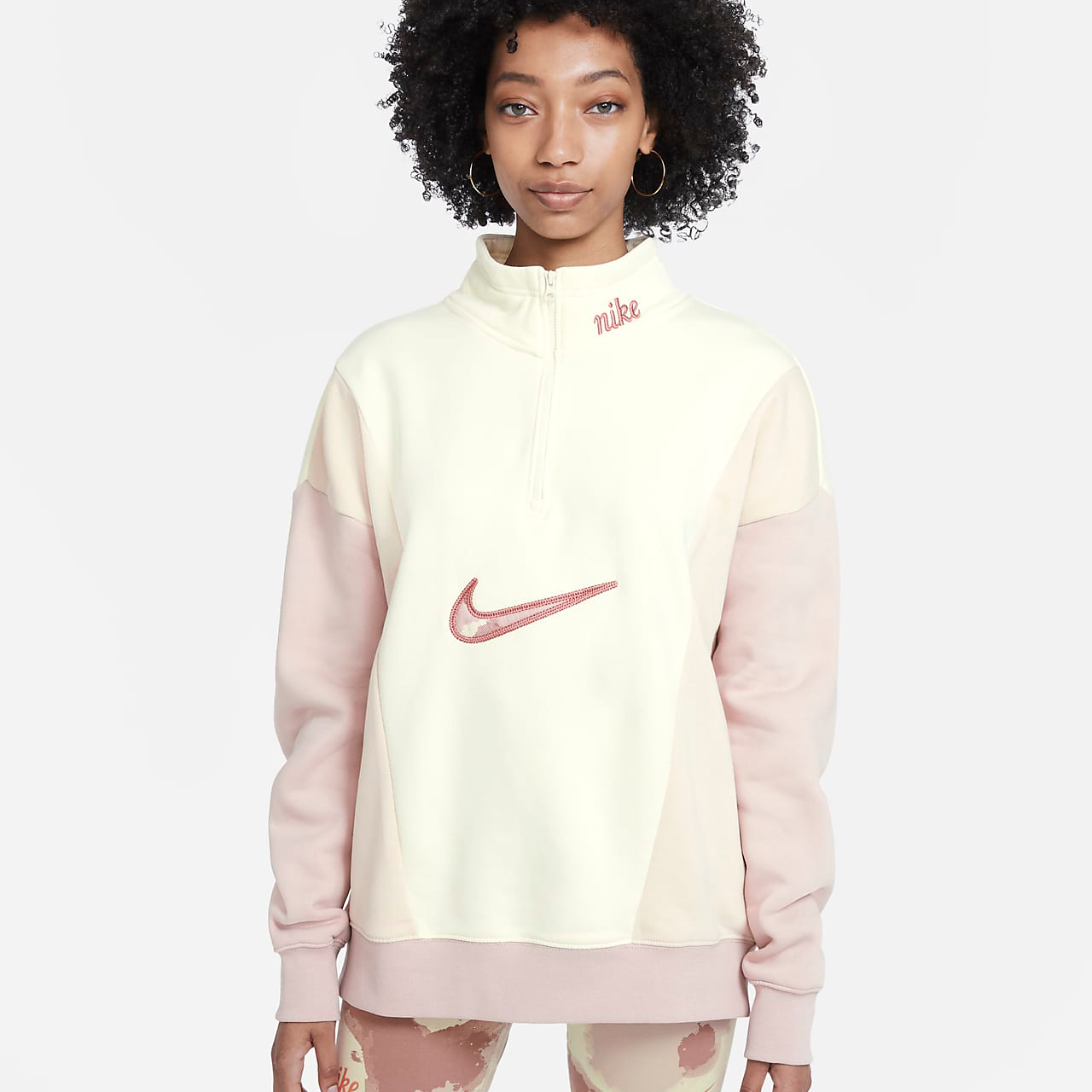 Nike Sweatshirt Cream/Pink