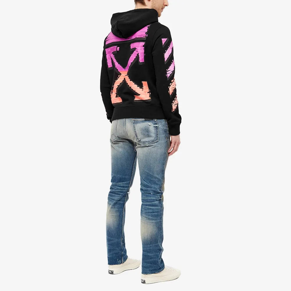 OffWhite Marker Slim Hoodie Black The Sole Supplier