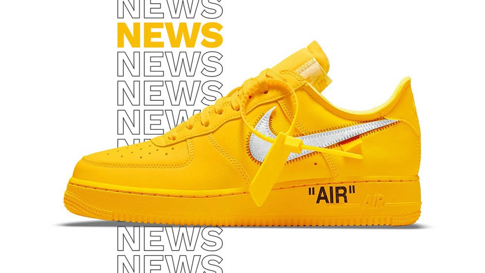 Image via Nike off-white nike air force 1 university goldfeature
