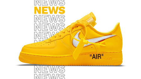 Official Images of the Off-White x Nike Air Force 1 "University Gold" Are Unveiled Official Images of the Off-White x Nike Air Force 1 "University Gold" Are Unveiled