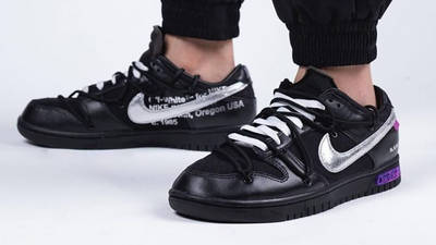 Off-White x Nike Dunk Low The 50 Black Silver