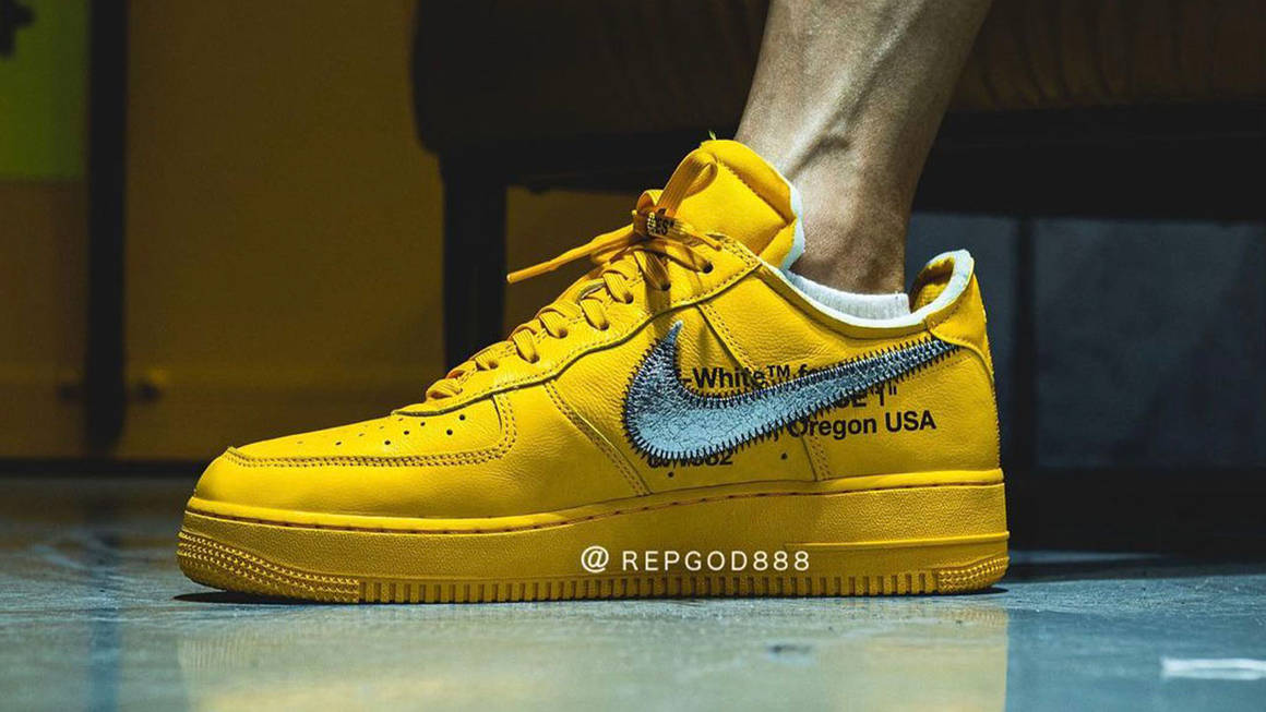yellow off white air force 1 outfit