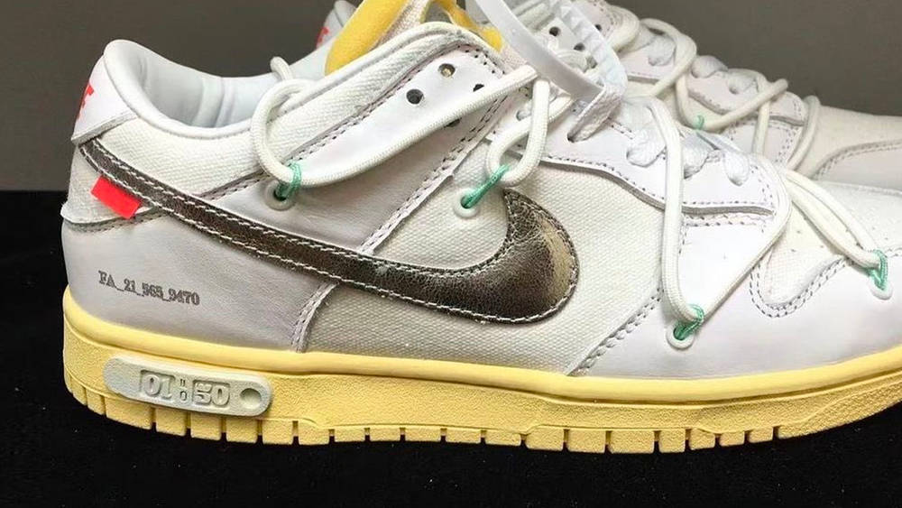 Image via sneakerjamz_new Off-White x Nike Dunk Low "01 OF 50"
