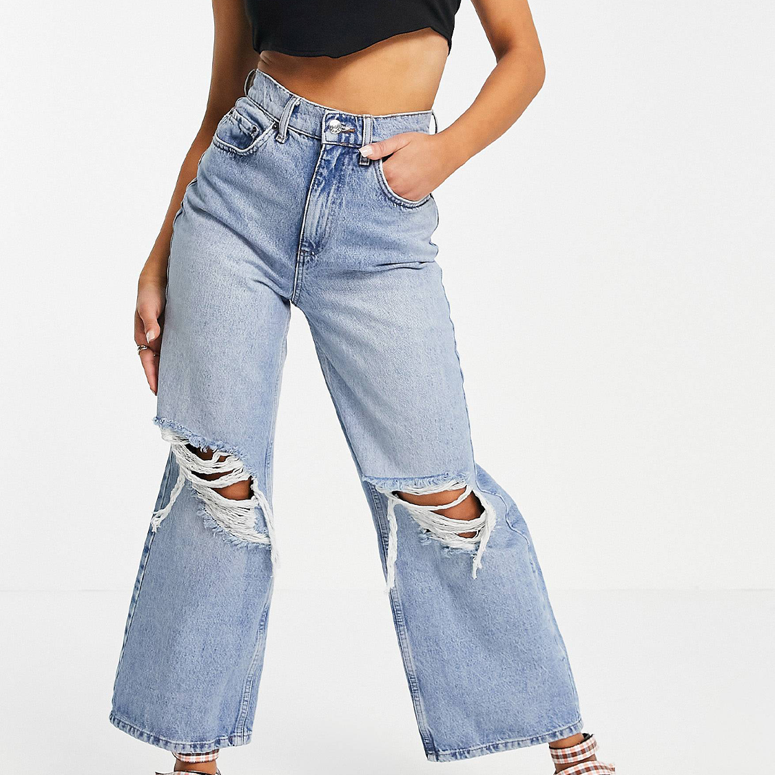 ASOS DESIGN Petite Ripped Jeans