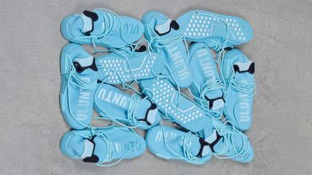 The Pharrell x adidas NMD Hu "Aqua Blue" Is Arriving in a Tonal Outfit The Pharrell x adidas NMD Hu "Aqua Blue" Is Arriving in a Tonal Outfit