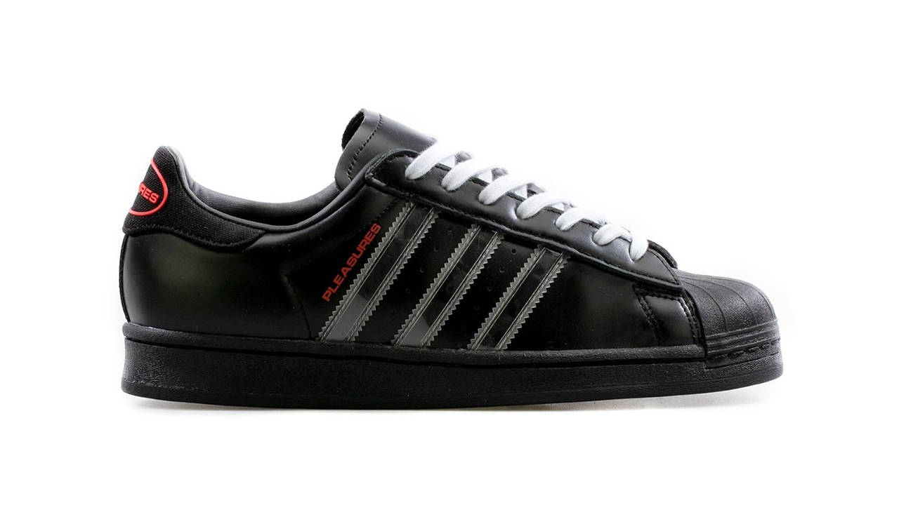 PLEASURES x adidas Superstar Black D