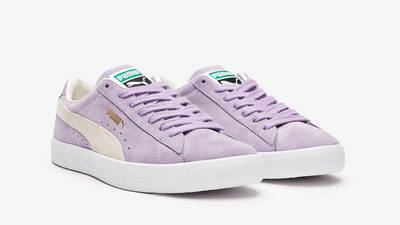 lavender pumas suede