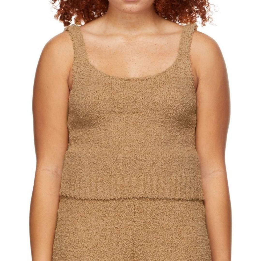 Skims brown cosy knit top