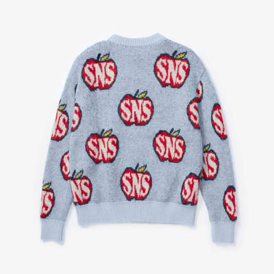 SNS Seasonals Knitted Crewneck Blue Red Sns-1145-5700 feature back